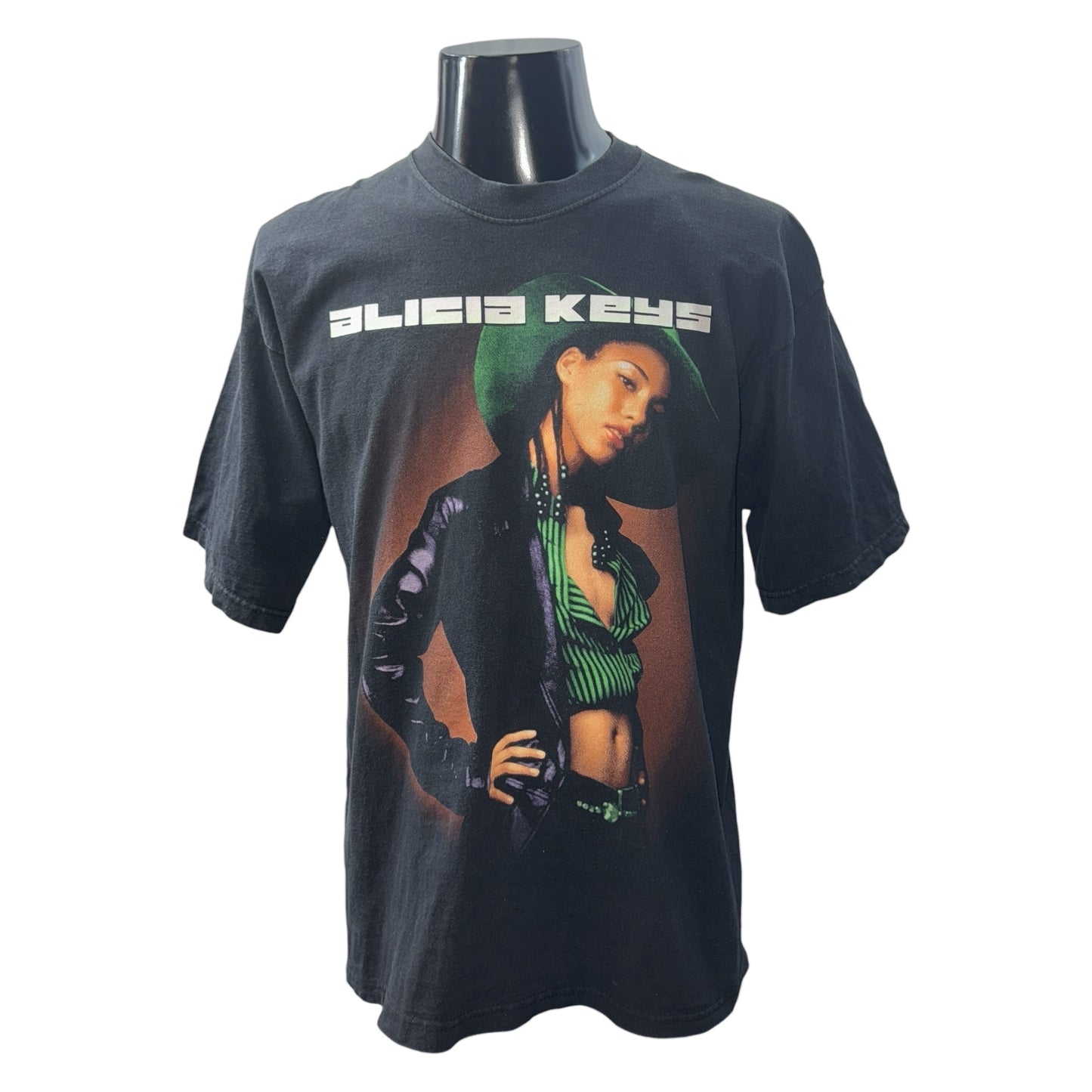 ALICIA KEYS 2002 Tour Graphic T-Shirt Vintage Size L