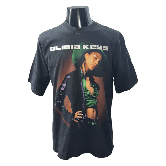 ALICIA KEYS 2002 Tour Graphic T-Shirt Vintage Size L