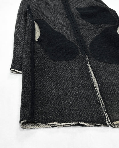 Label Under Construction Zip-Up Intarsia Knit Coat Size M