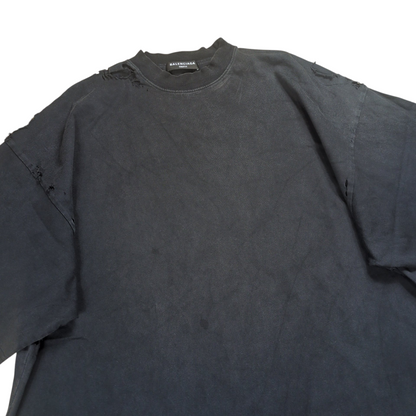 BALENCIAGA Speed Hunters Destroyed Oversized T-Shirt Size 2