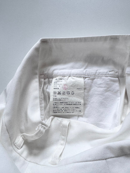 Ganryu White Drop Crotch Cropped Pants