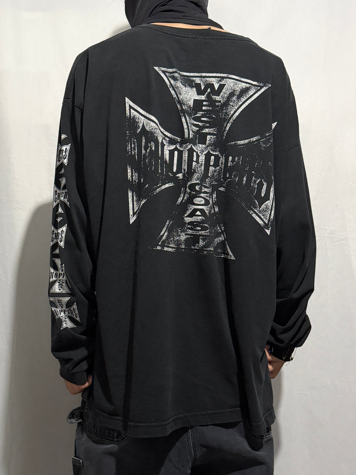 Vintage west coast choppers 90s Faded Cross Design Long Sleeve Tee
