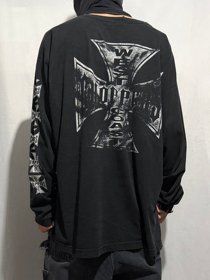 Vintage west coast choppers 90s Faded Cross Design Long Sleeve Tee