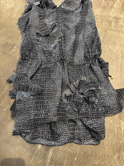 Room SERVICE Black Crocodile Polyester Size S
