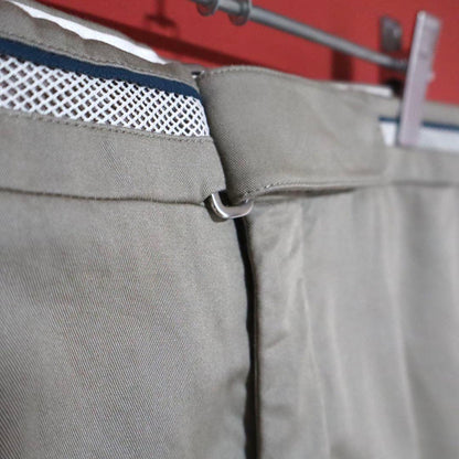 Hermes Beige Belt Design Wide Chino Slacks Size 44