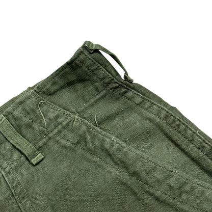 US ARMY 70s Vintage OG-107 Cotton Sateen Pants Olive Size 32×29