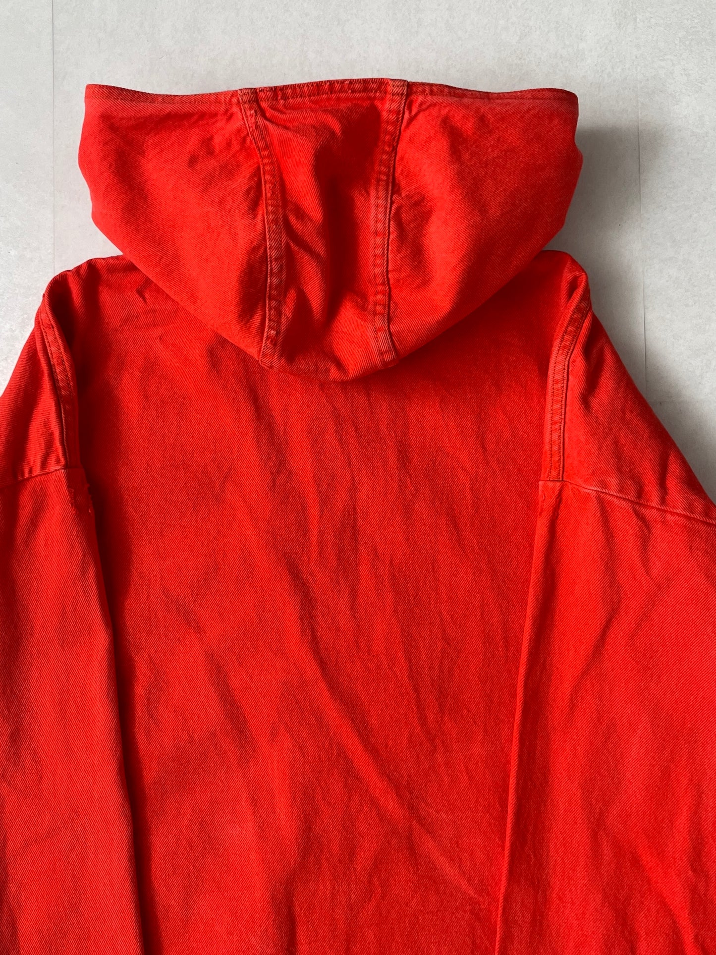424 Red Damaged Zip Hoodie Size L