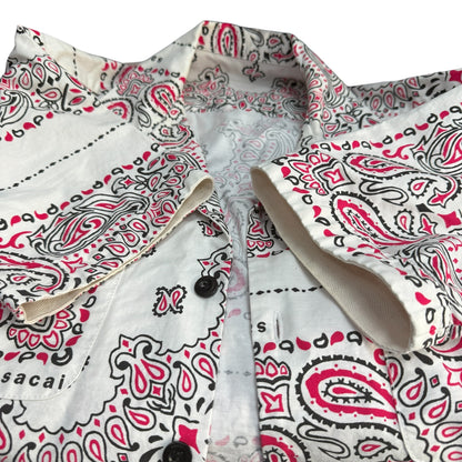 sacai 22SS Bandana Print Open Collar Shirt Size 1