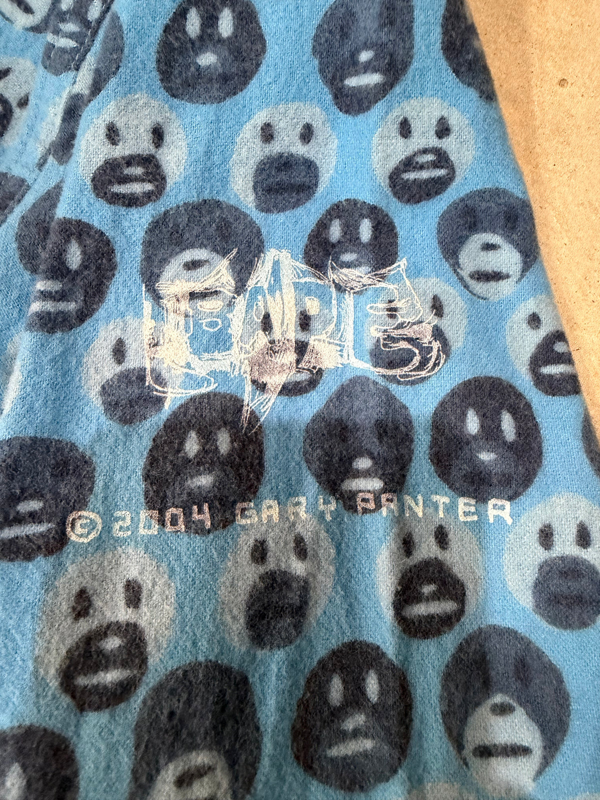 BAPE Long Sleeve Cotton Shirt Blue Size L