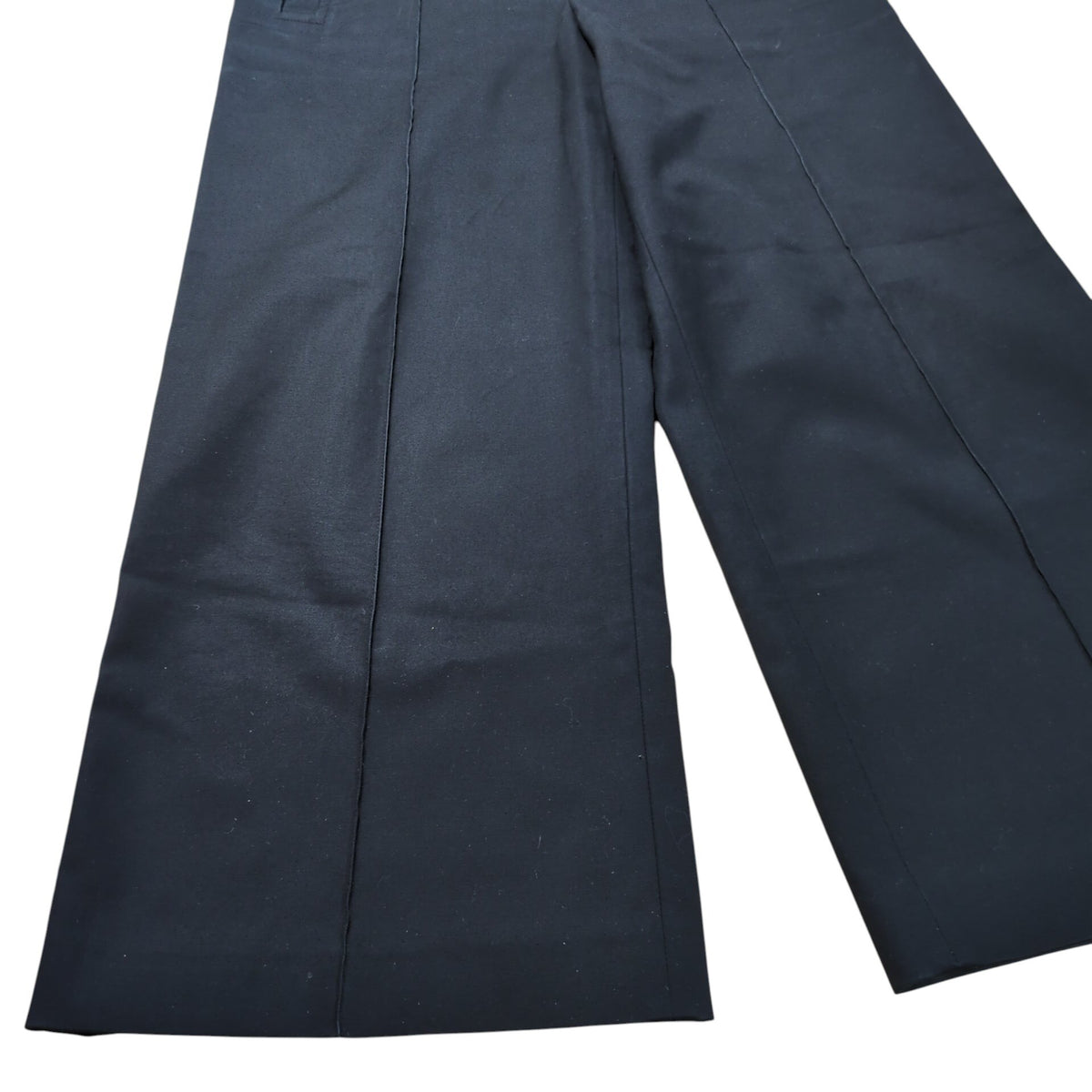 HERMES Cotton Gabardine Wide Trousers Pants Size 36