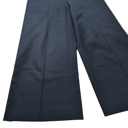HERMES Cotton Gabardine Wide Trousers Pants Size 36