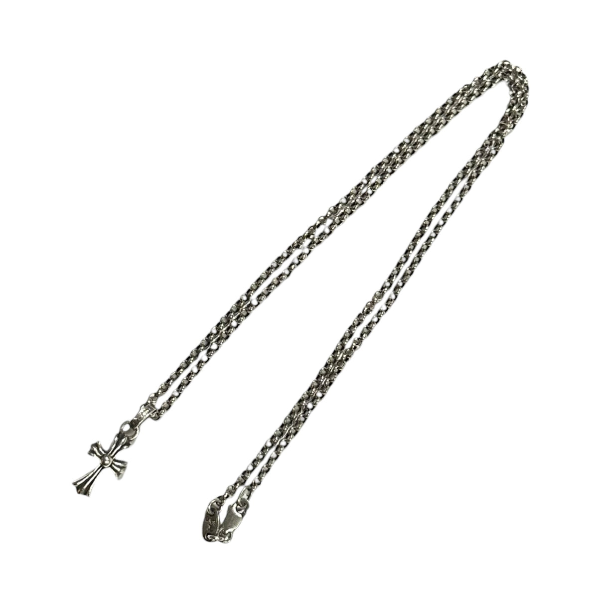 CHROME HEARTS CH Cross Baby Fat 18" Roll Necklace Silver
