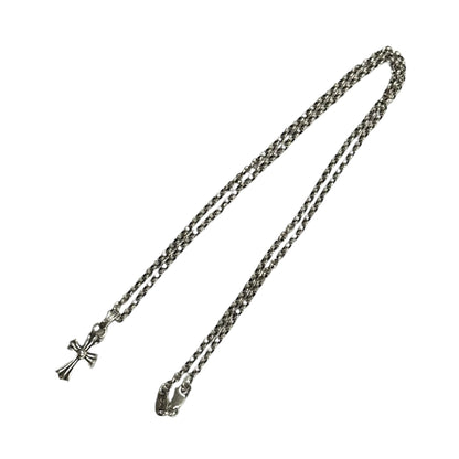 CHROME HEARTS CH Cross Baby Fat 18" Roll Necklace Silver