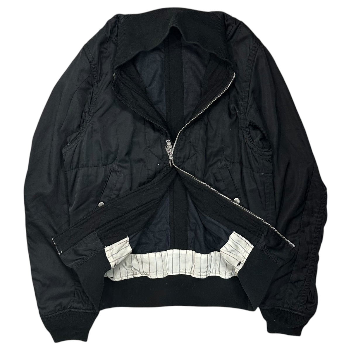 UNDERCOVER 17SS MA-1 Twill Bomber Jacket Black Size 1