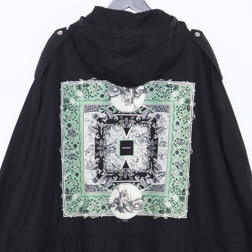GIVENCHY 20AW ATLANTIS Mod Coat Black Size 48