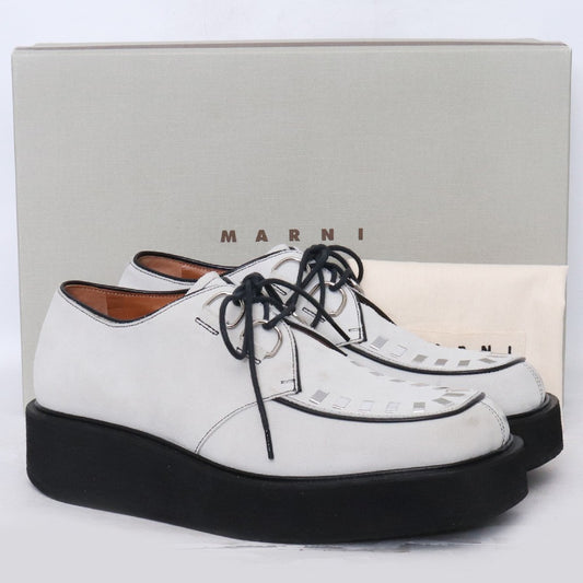 Marni 21AW Gray Suede Laced Brogue Shoes Size EU 40