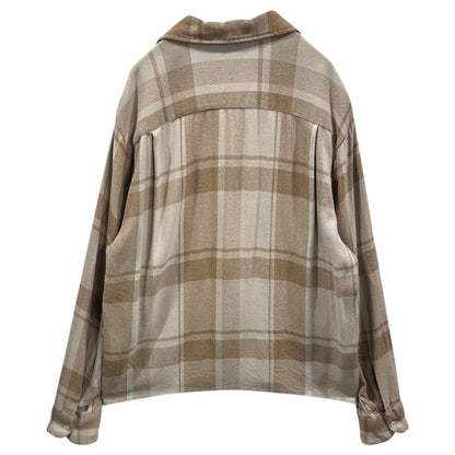 TOWNCRAFT Plus 60s Ombre Check Rayon Collar Shirt Size M