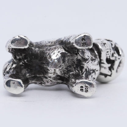 CHROME HEARTS Foti Skeeter Dog Silver Pendant Size F