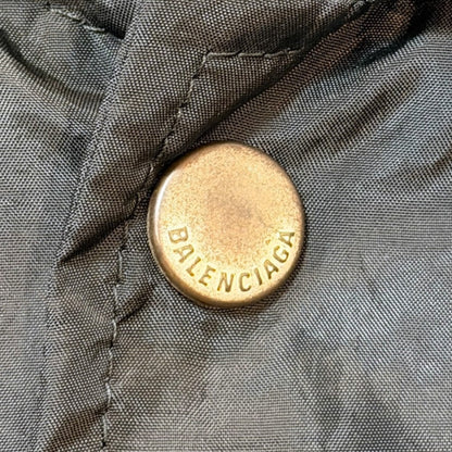 BALENCIAGA Oversized Logo Windbreaker Jacket Black Size 2