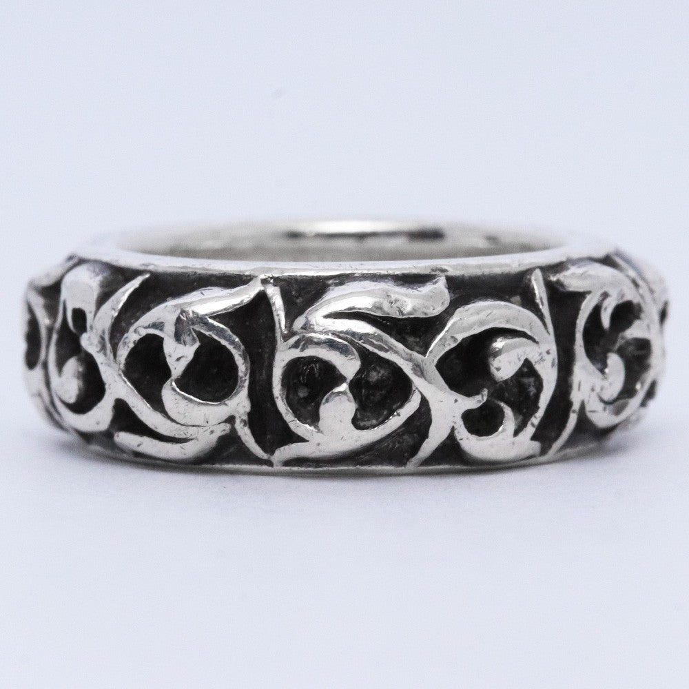 CHROME HEARTS Eternity Vine Band Ring Silver Size JP 9
