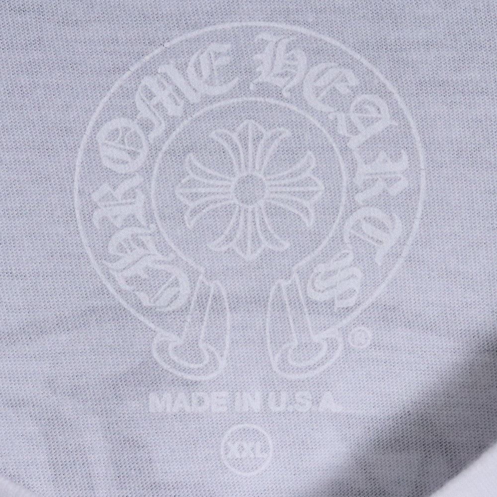 CHROME HEARTS Horseshoe Print Pocket T-Shirt White Size XXL