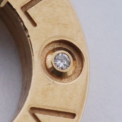 CARTIER LOVE Circle 18K YG Diamond Bracelet Size 18.7CM