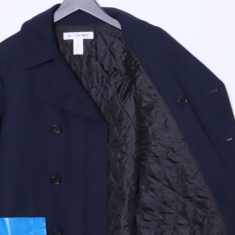 COMME DES GARCONS SHIRT 25AW Double Coat Navy Size S