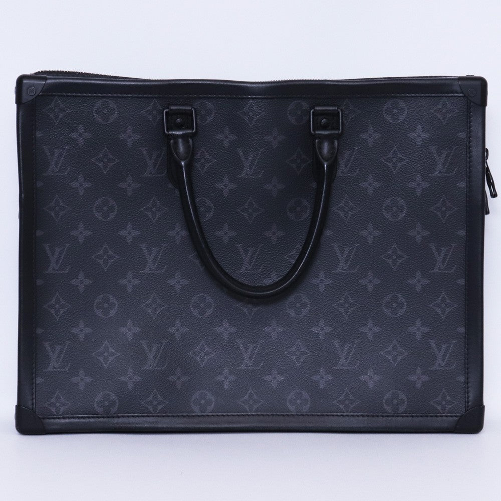 Louis Vuitton Soft Trunk Briefcase Monogram Black Bag Size F