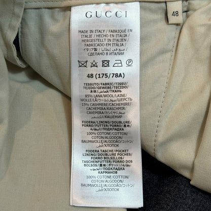 GUCCI 23SS Wool Cashmere Trousers Gray Size 48
