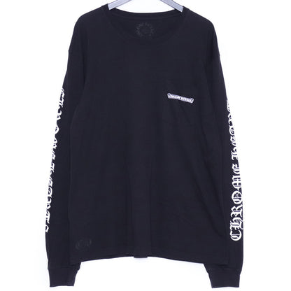 CHROME HEARTS Back Scroll Logo Long Sleeve Tee Black Size XL