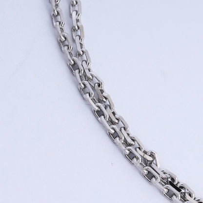 HERMES Mini Pop H Charm Pendant Necklace Silver Black Size F