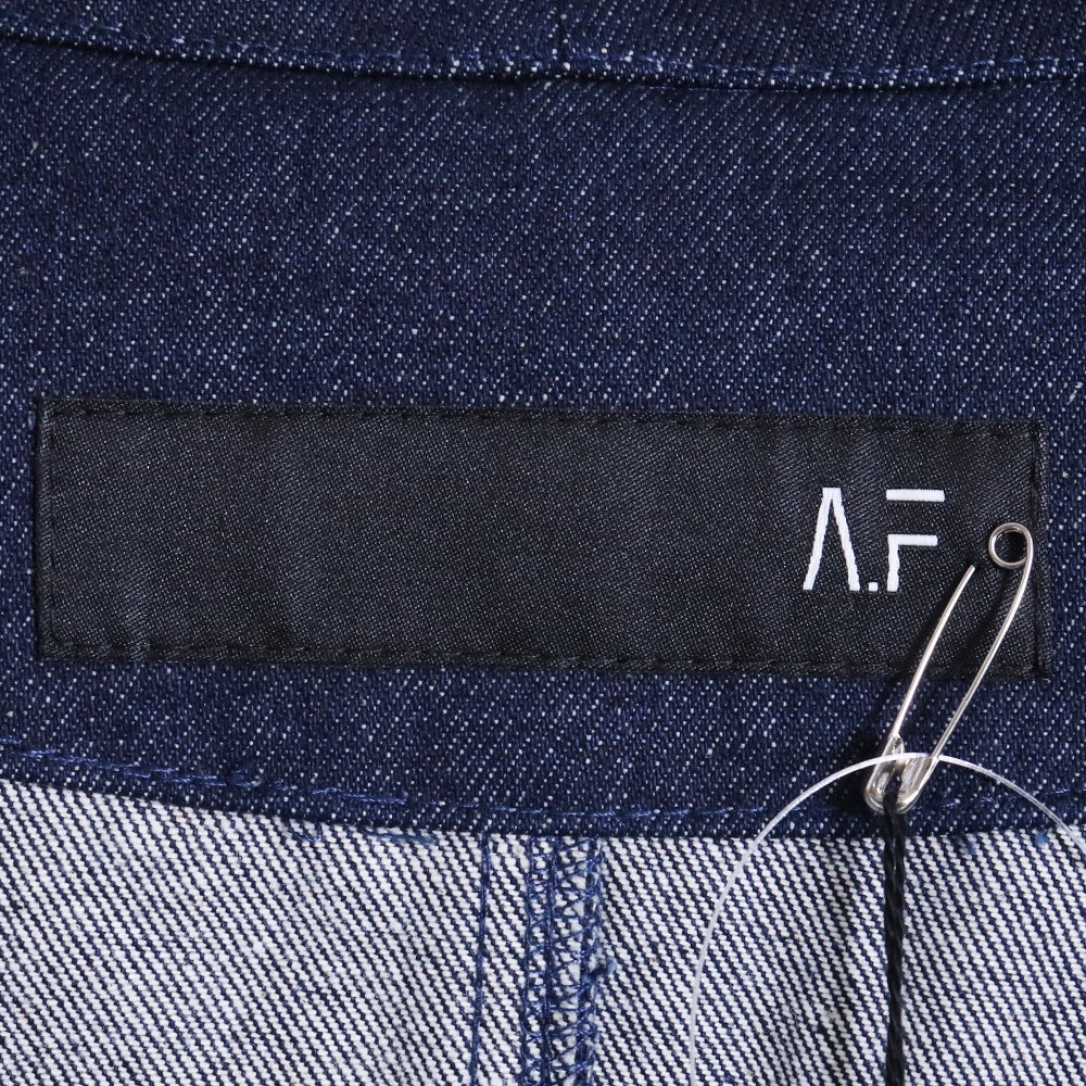 A.F ARTEFACT Denim Tuck Sleeves Jacket Indigo Size 2