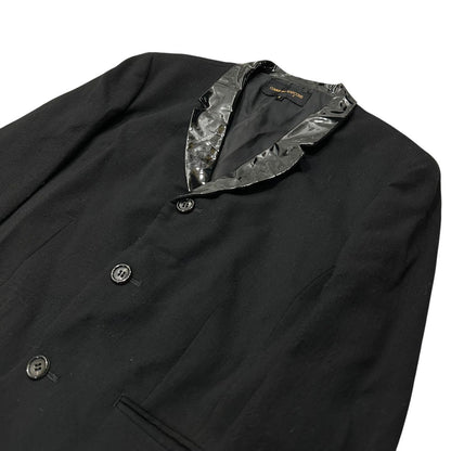 COMME des GARCONS 91AW Vinyl Collar Wool Jacket Size S