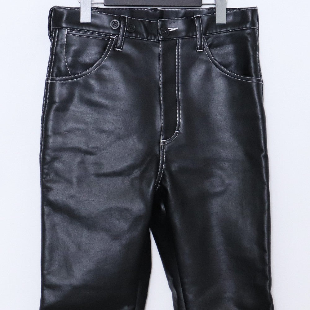 BASICKS Vegan Leather Pants Black Size M
