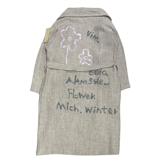 DRIES VAN NOTEN 98AW Viburnum Graphic Gown Coat Size FREE
