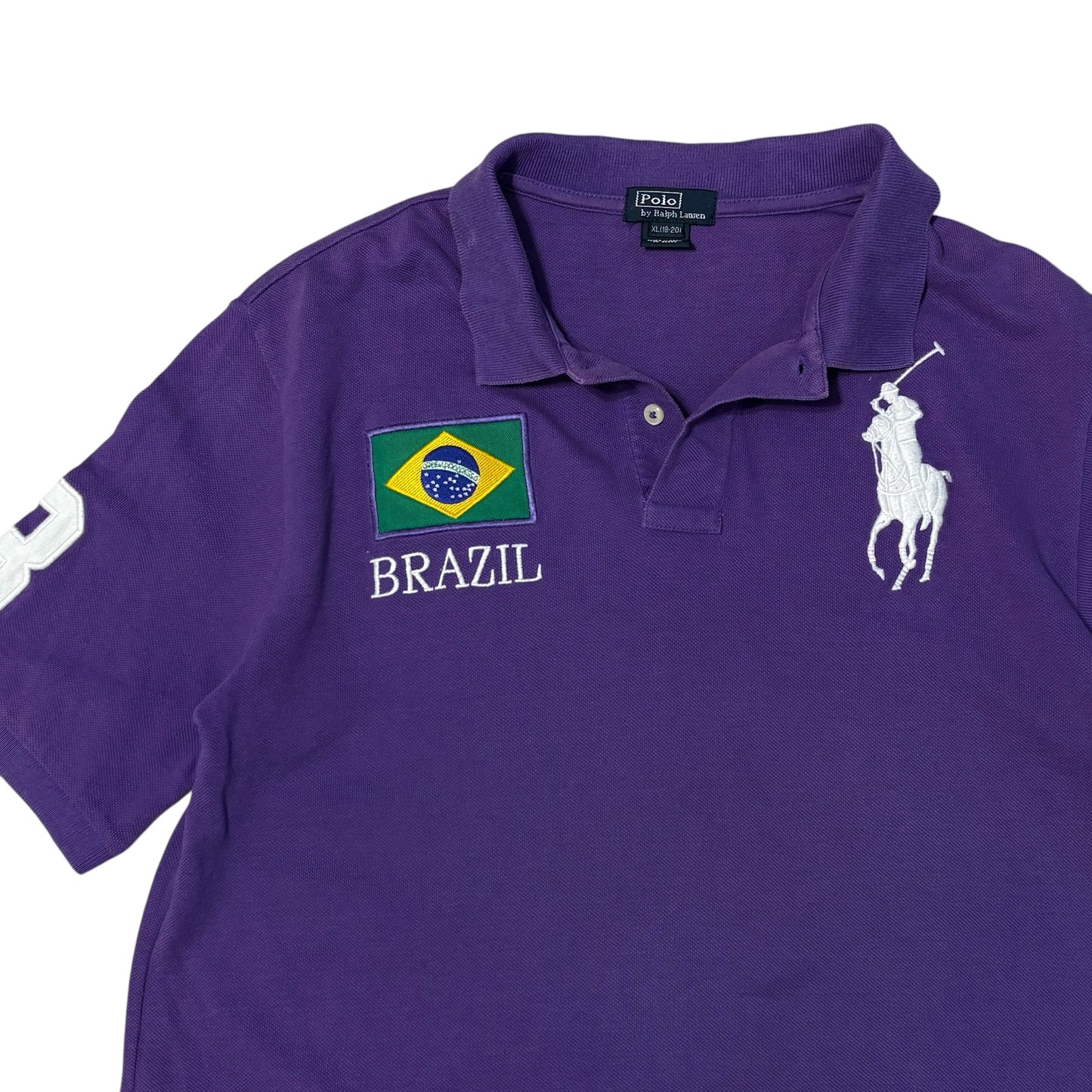 Vintage Polo Ralph Lauren Bigpony Purple Polo Shirt Size XL