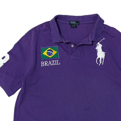 Vintage Polo Ralph Lauren Bigpony Purple Polo Shirt Size XL