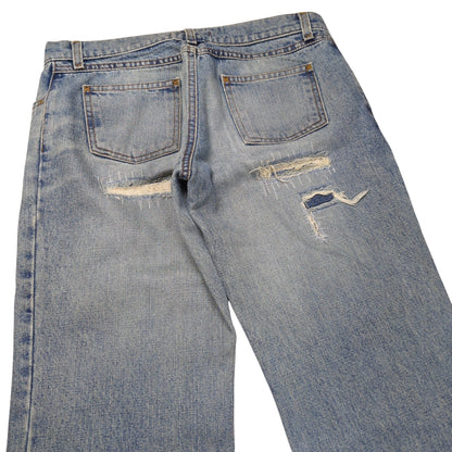 Dolce & Gabbana Distressed Blue Boots Denim Jeans Size 40