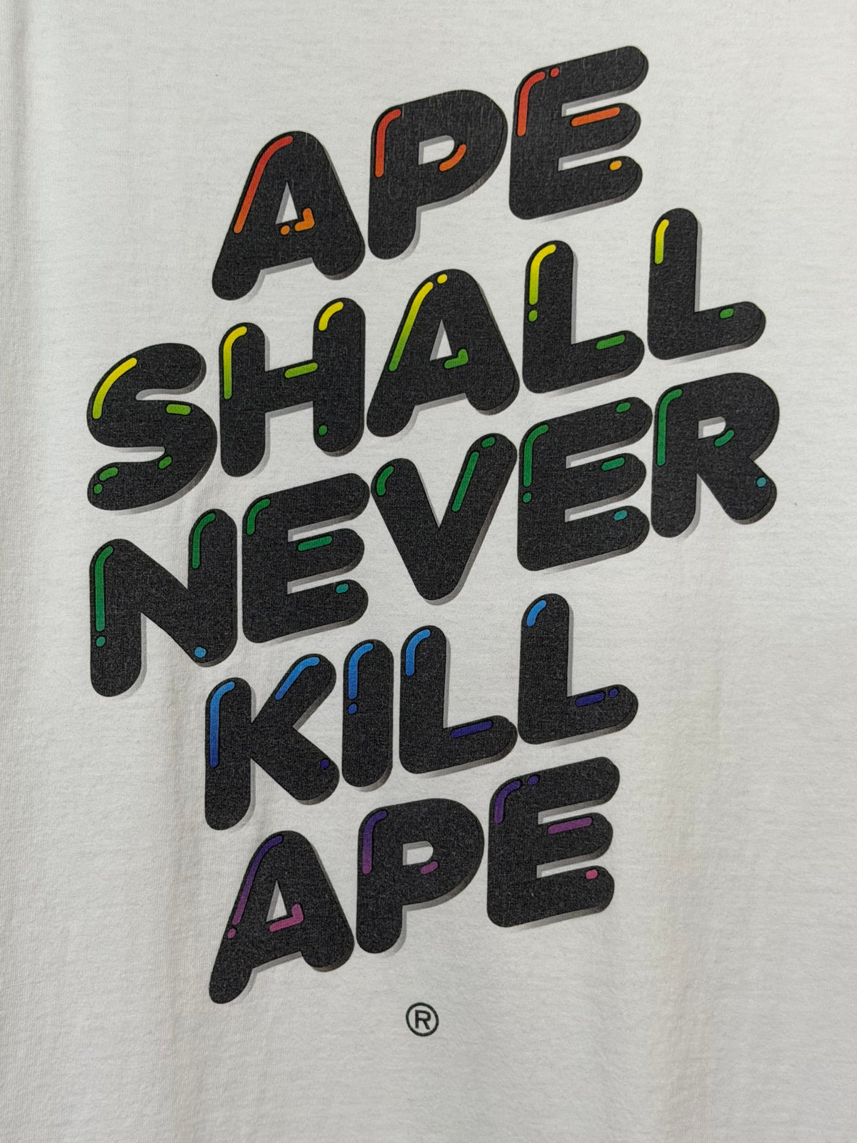 BAPE 00s BUBBLE LOGO T-Shirt White Size L