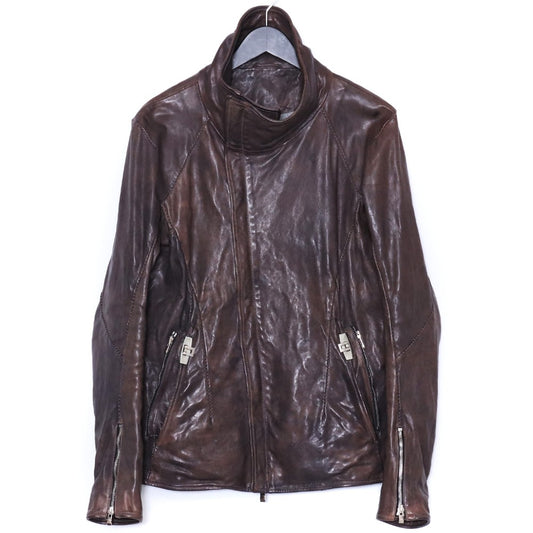 INCARNATION Horse Leather Hi-Neck Blouson D.Gray Size S