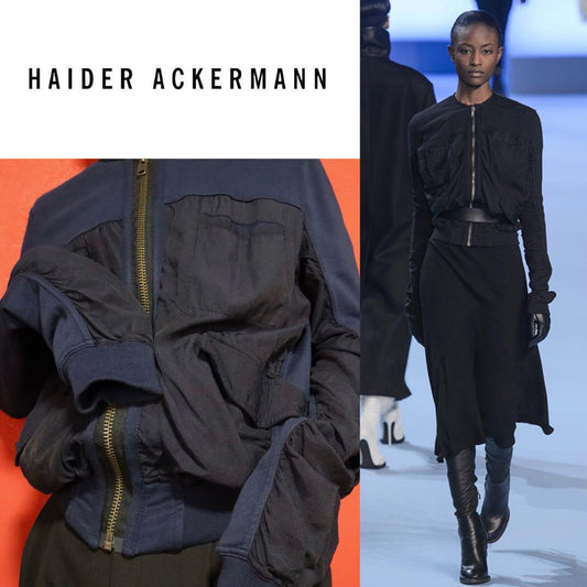 Haider Ackermann 17AW Collarless Jersey Zip Jacket Size XS
