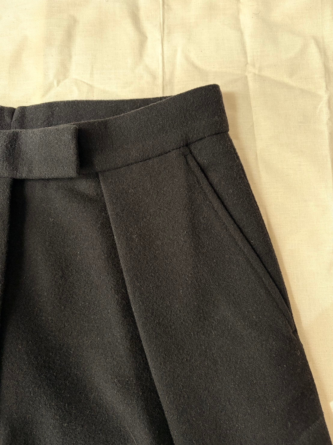 DRIES VAN NOTEN 2010s Wool Cotton Shorts Black Size 36
