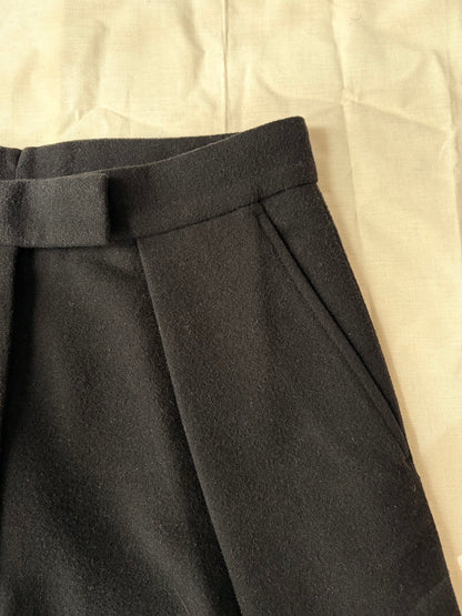 DRIES VAN NOTEN 2010s Wool Cotton Shorts Black Size 36
