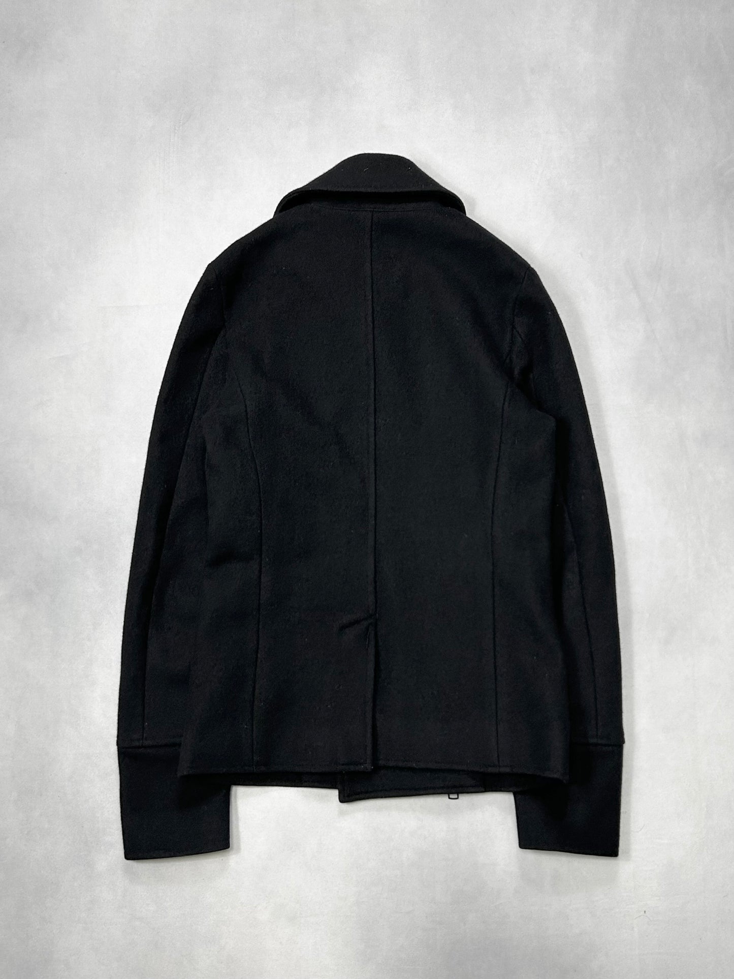 RIPVANWINKLE (FW15) Black Zip Pea Coat Size 3