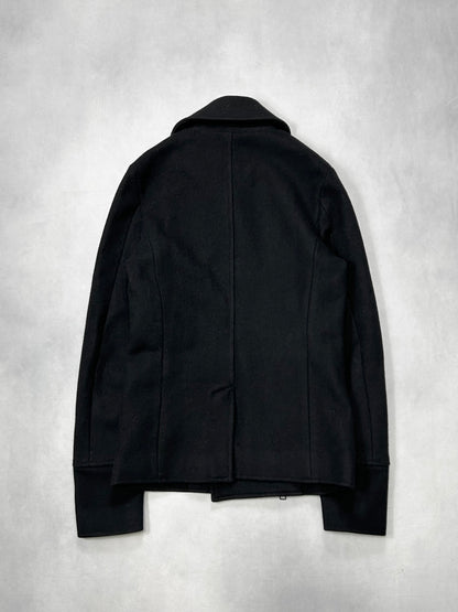 RIPVANWINKLE (FW15) Black Zip Pea Coat Size 3