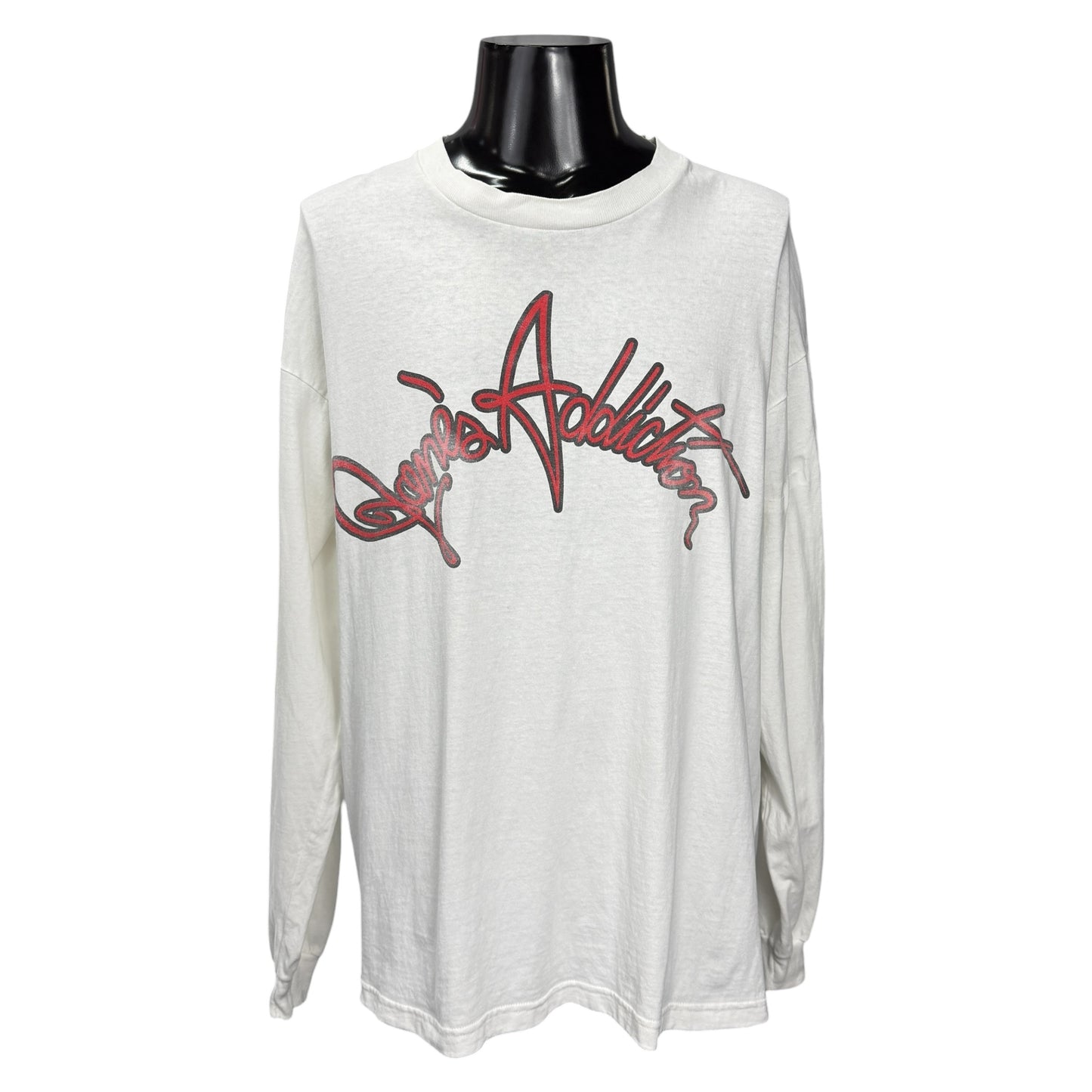 JANE'S ADDICTION 90s Vintage Tour Long Sleeve T-Shirt White Size XL