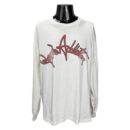 JANE'S ADDICTION 90s Vintage Tour Long Sleeve T-Shirt White Size XL