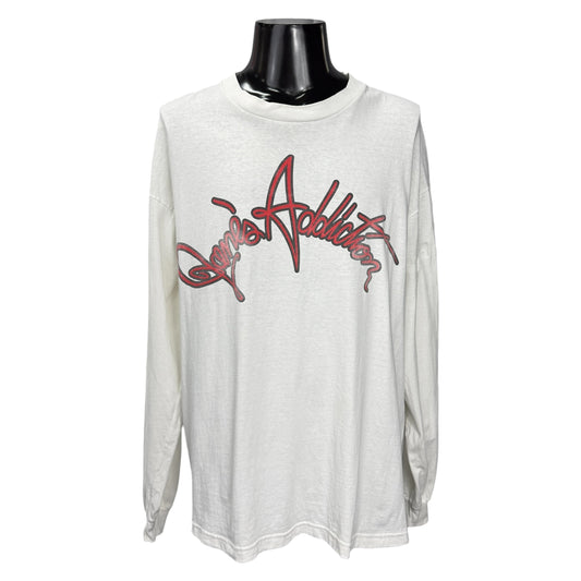 JANE'S ADDICTION 90s Vintage Tour Long Sleeve T-Shirt White Size XL