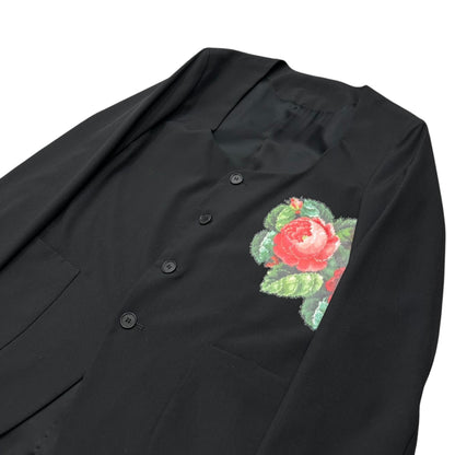 COMME des GARCONS HOMME PLUS Rose Print Jacket Black Size M
