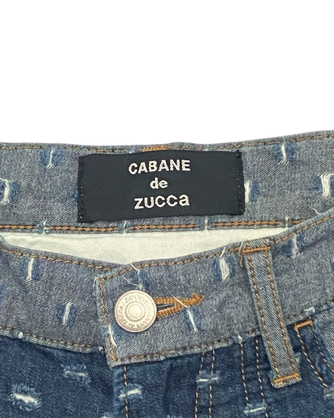Zucca Patterned Jeans - Unique Waistband Detail